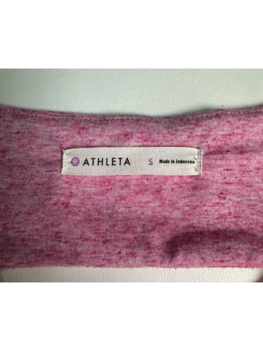 Athleta Charisma Dress Draped, Paradise Pink Heather, Keyhole Back, Size Small - Picture 5 of 6